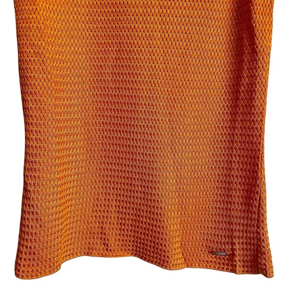 Salvatore Ferragamo Silk Knit Orange Tank Top Made in Italy - Picture 3 of 9
